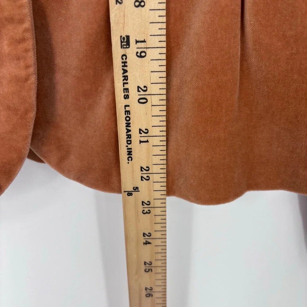 J.Crew Eden Blazer Peplum Jacket Womens 2 Rust Orange Velvet Office Professional
